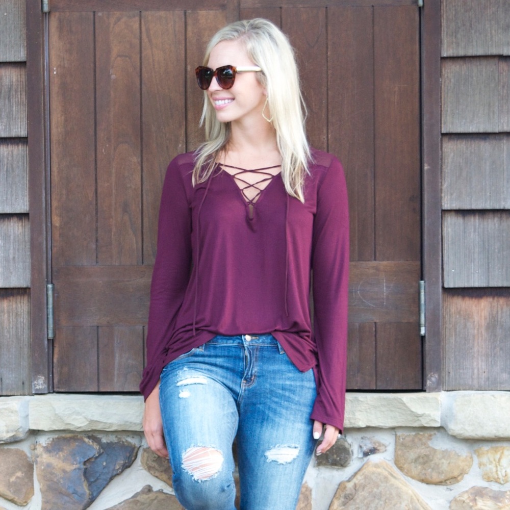 Leith Lace Up Tee